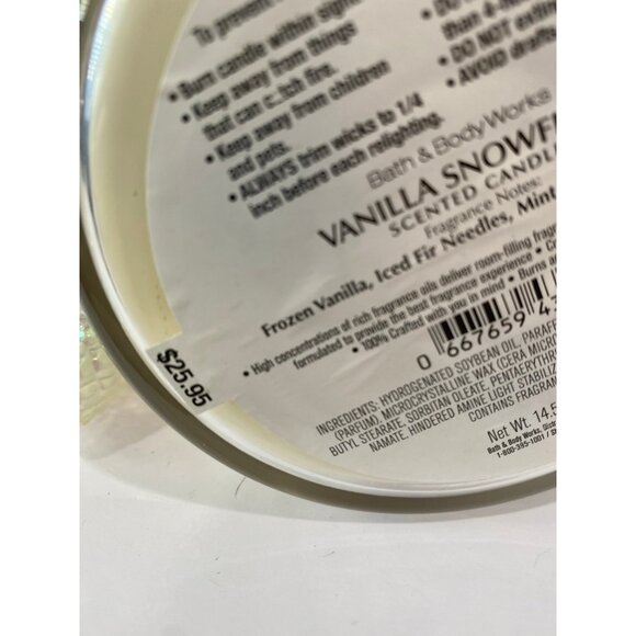 Bath & Body Works Limited Edition “Vanilla Snowflake” New 3 Wick Candle - Picture 8 of 8